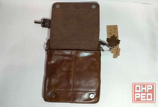 Мужская кожаная сумка (23х26 см) Донецк - изображение 2