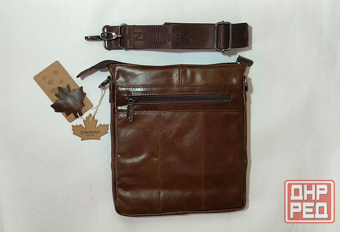 Мужская кожаная сумка (23х26 см) Донецк - изображение 3