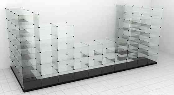 Модульная стекляная витрина Макеевка