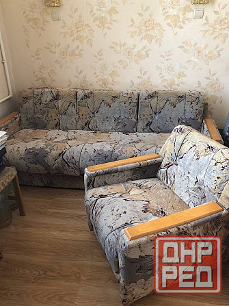 Диван и кресло в хорошем состоянии за символическую цену Донецк - изображение 1