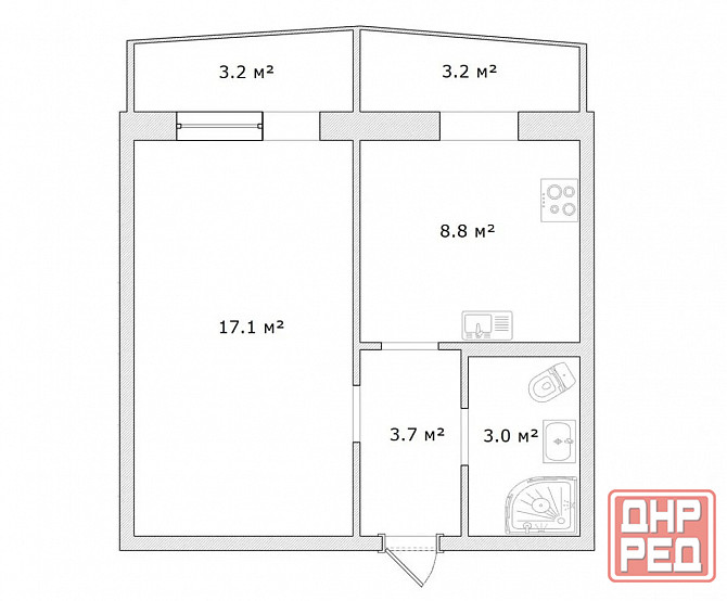 Сдаётся однокомнатная квартира пр-кт Панфилова, в Киевском районе Донецк - изображение 6