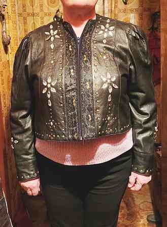 Женская куртка кожаная (из натуральной кожи). Р52 Донецк