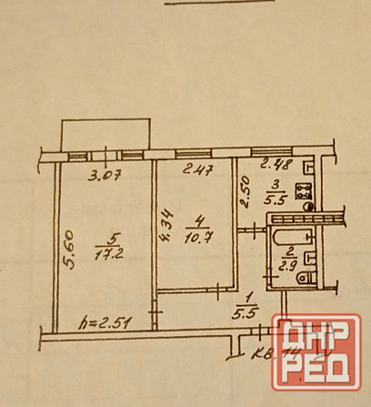 Продам 2 х к кв г Донецк рынок Обьединенный Донецк - изображение 1