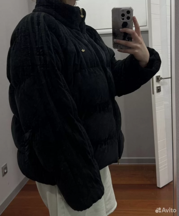 Велюровый пуховик adidas оригинал Донецк