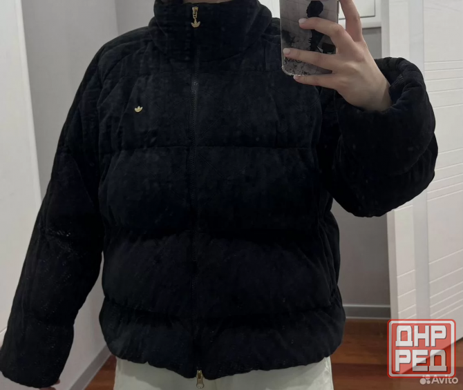 Велюровый пуховик adidas оригинал Донецк - изображение 7