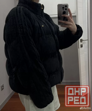 Велюровый пуховик adidas оригинал Донецк - изображение 5