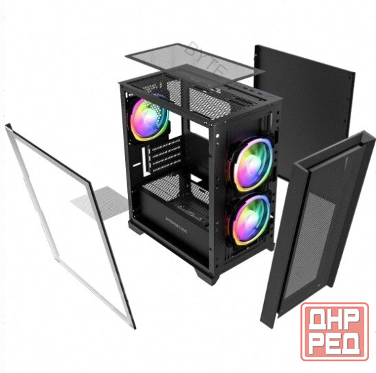 Корпус (ар:арт-9814) Powercase Alisio Micro Z3b Argb, черный (Camzb-A3) Макеевка - изображение 2