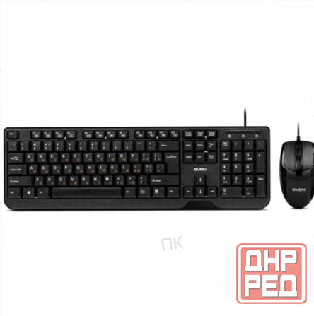 Комплект (ар:арт-6908) клавиатура и мышь Sven Kb-S330c черный (Sv-017309) Макеевка - изображение 1