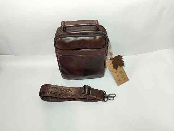 Мужская кожаная сумка (16х20х9 см) Донецк