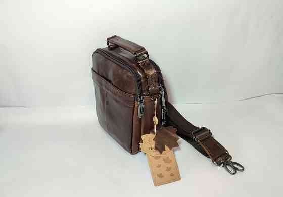 Мужская кожаная сумка (16х20х9 см) Донецк