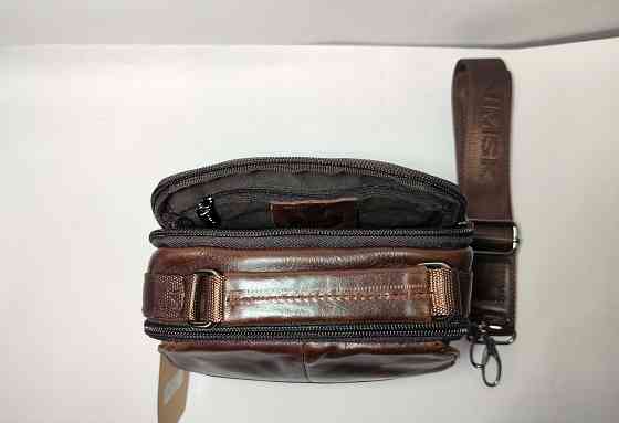 Мужская кожаная сумка (16х20х9 см) Донецк