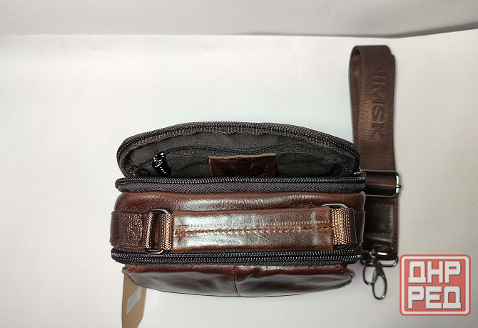 Мужская кожаная сумка (16х20х9 см) Донецк - изображение 5