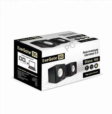 Акустическая (ар:арт-8737) система стерео Exegate Disco 160 Ex287050rus, 2x3вт, питание от Usb, черн Макеевка