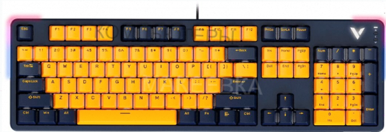 Клавиатура (арт:арт-3620) Rapoo V500pro-2024 Yellow/Blue (V500pro-2024/13150) Макеевка