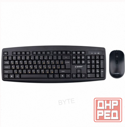 Комплект (ар:арт-7327) клавиатура и мышь Gembird Kbs-8000 черный Макеевка - изображение 1