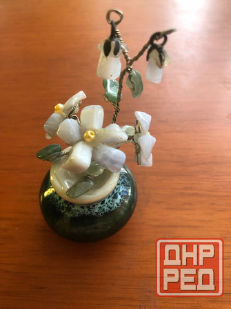 Цветы в вазе из натуральных камней миниатюрные Донецк - изображение 1