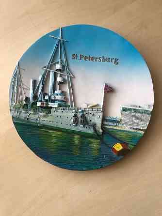 Декоративная тарелка-панно Крейсер Аврора Донецк