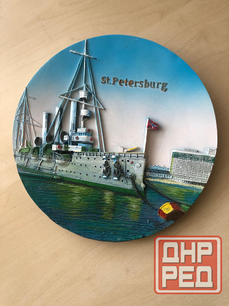 Декоративная тарелка-панно Крейсер Аврора Донецк - изображение 1