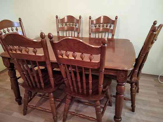 Продам стол раздвижной и 6 стульев, из массива гевейи,произв.Малайзии Донецк