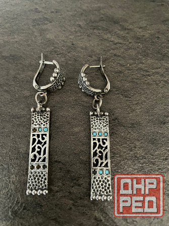 Серьги серебро 925 проба Донецк - изображение 2