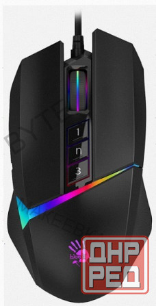 Игровая (ар:арт-5052) мышь A4tech Bloody W60 Max черный оптическая (10000dpi) Usb (10but) Макеевка - изображение 1