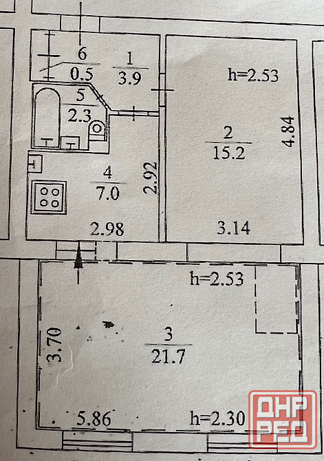 Продажа 1 комнатной квартиры г.Донецк, Пролетарский р-н, Ул.Раздольная Донецк - изображение 5