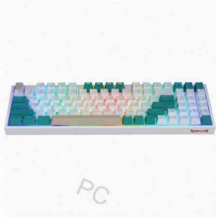 Игровая - арт-3802 клавиатура Redragon Veigar Ru, Rgb, Bt+2.4g, бело-голубой, беспроводная Макеевка