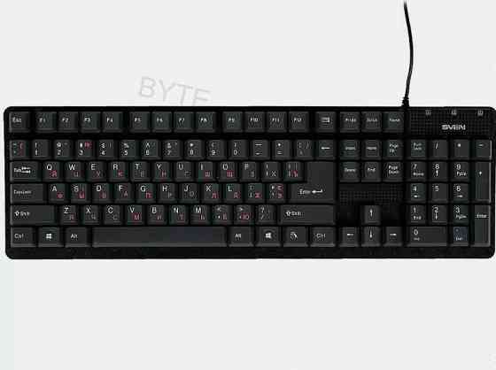 Клавиатура (ар:арт-6563) Sven проводная Standard 301, Usb, 104 клавиши, черная (Sv-03100301ub) Макеевка
