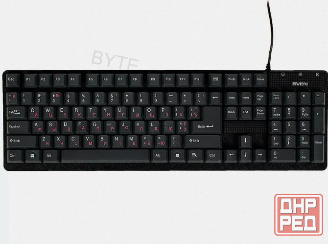 Клавиатура (ар:арт-6563) Sven проводная Standard 301, Usb, 104 клавиши, черная (Sv-03100301ub) Макеевка - изображение 2