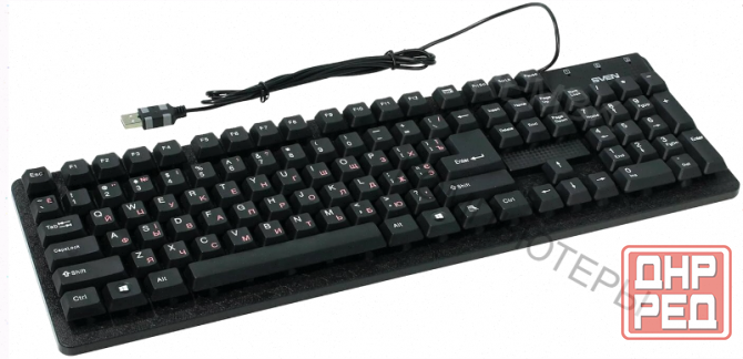 Клавиатура (ар:арт-6563) Sven проводная Standard 301, Usb, 104 клавиши, черная (Sv-03100301ub) Макеевка - изображение 1
