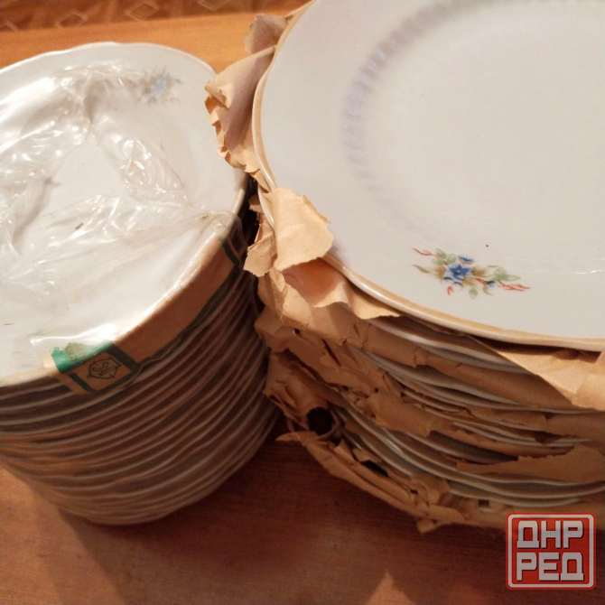 Набор винтажных фарфоровых закусочных тарелок коростенского завода усср Донецк - изображение 1