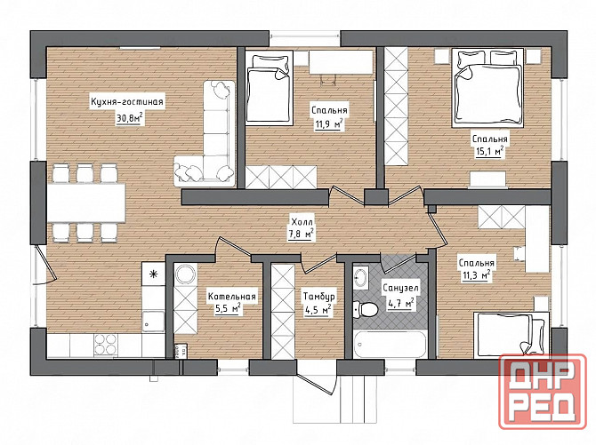 Участок + Дом под ключ | Калининский, Буденновский районы, г. Донецк. Донецк - изображение 7