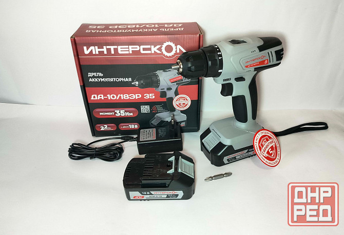 Дрель-шуруповерт аккумуляторная «интерскол» (18В, 2 акб) Донецк - изображение 1