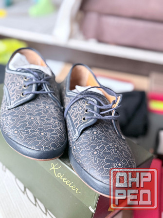 Мокасины на шнурках, кожа Донецк - изображение 1