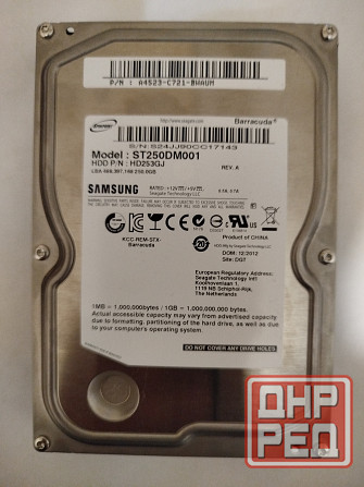Жесткий диск 3.5" Seagate HDD 250 Гб ST250DM001 Донецк - изображение 1