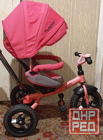 Велосипед с родительской ручкой "turbo trike" Донецк - изображение 1