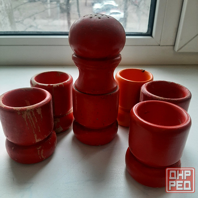 Подставки под яйца с солонкой ,дерево Донецк - изображение 2