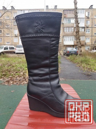 Сапоги женские 38 р. кожаные Беларусь Донецк - изображение 1