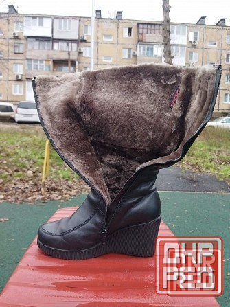 Сапоги женские 38 р. кожаные Беларусь Донецк - изображение 3