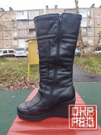 Сапоги женские 38 р. кожаные Беларусь Донецк - изображение 2