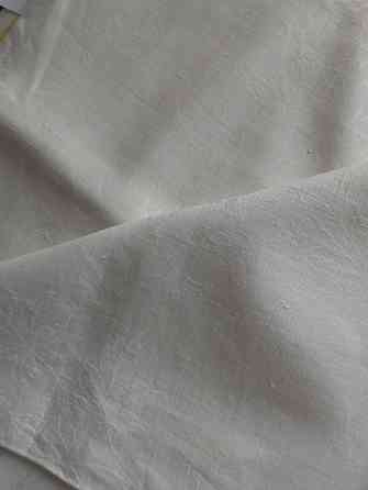 Скатерть льняная, белая Макеевка