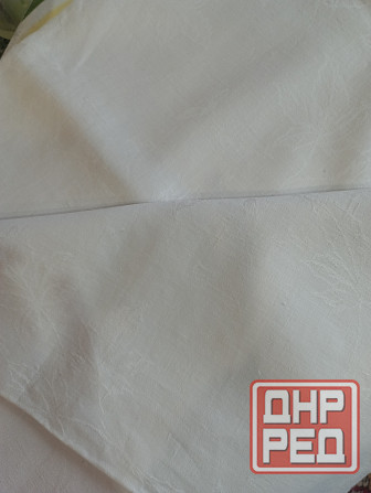 Скатерть льняная, белая Макеевка - изображение 2