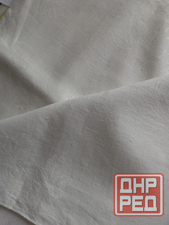 Скатерть льняная, белая Макеевка - изображение 1