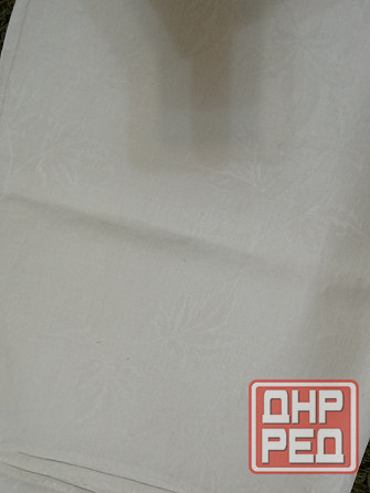 Скатерть льняная, белая Макеевка - изображение 3