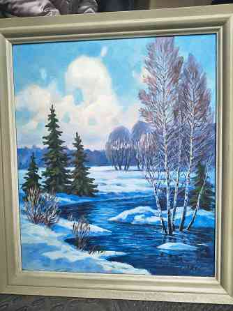 Картина на холсте . Альберт Стирн. Весна Донецк