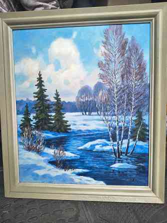 Картина на холсте . Альберт Стирн. Весна Донецк