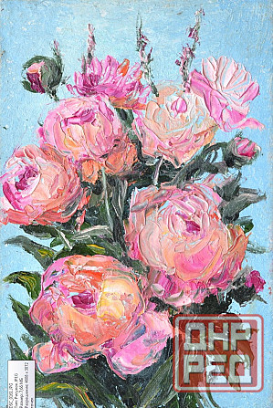 Купить картину малом "Букет пионов" Скидка!!! 50% от суммы в объявлении (новая цена 500 р) Донецк - изображение 1