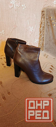 Продаю новые ботильоны (полусапожки) на каблуке, натуральная кожа, коричневые Донецк - изображение 6