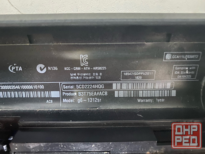 Ноутбук HP g6-1312sr A8-3500m DDR3 6Gb SSD 256GB Radeon HD6620G Win10 Донецк - изображение 4