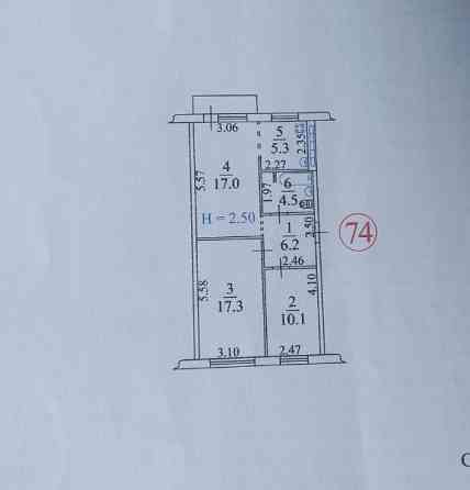 продам 3х к.кв в Центральном районе Мариуполь